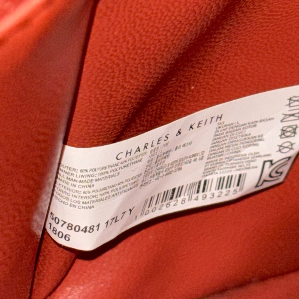 Charles & Keith Structured Top Handle Satchel Tote Bag Crossbody Shoulder Strap - Picture 6 of 9